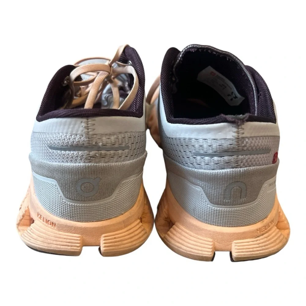 On Running‎ Womens Cloud X Textile Synthetic Trainers Silver/Almond Size 9